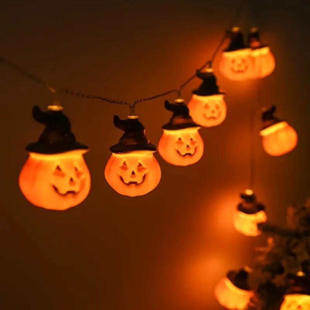 1.5M/59.06in Halloween Pumpkin - Halloween Led String Lights Orange recension och pris