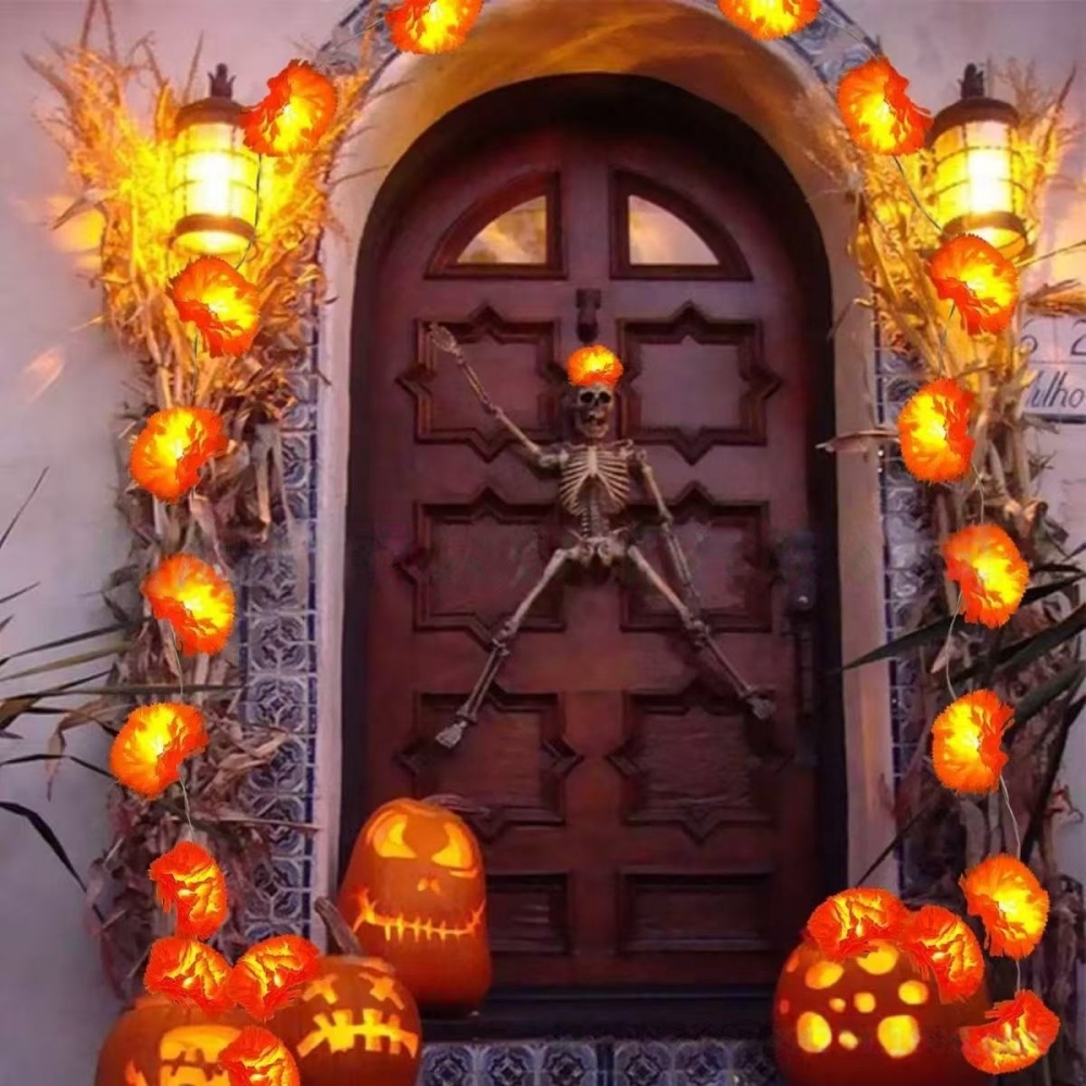 Marigold Flower LED String Lig - Halloween Led String Lights Orange recension och pris