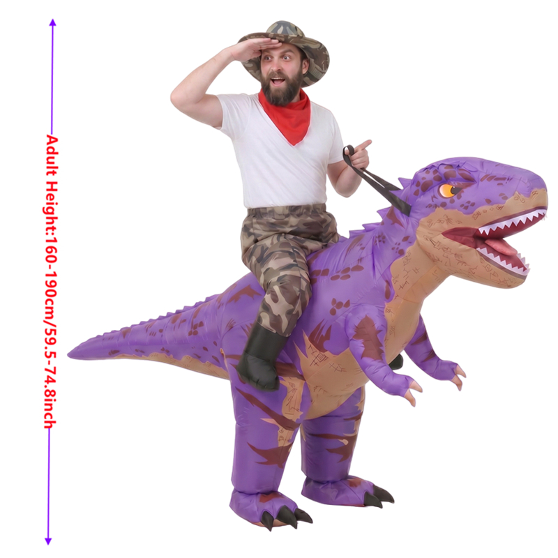 Funny Camo purple T-Rex Inflat - Halloween Costume Adult recension och pris