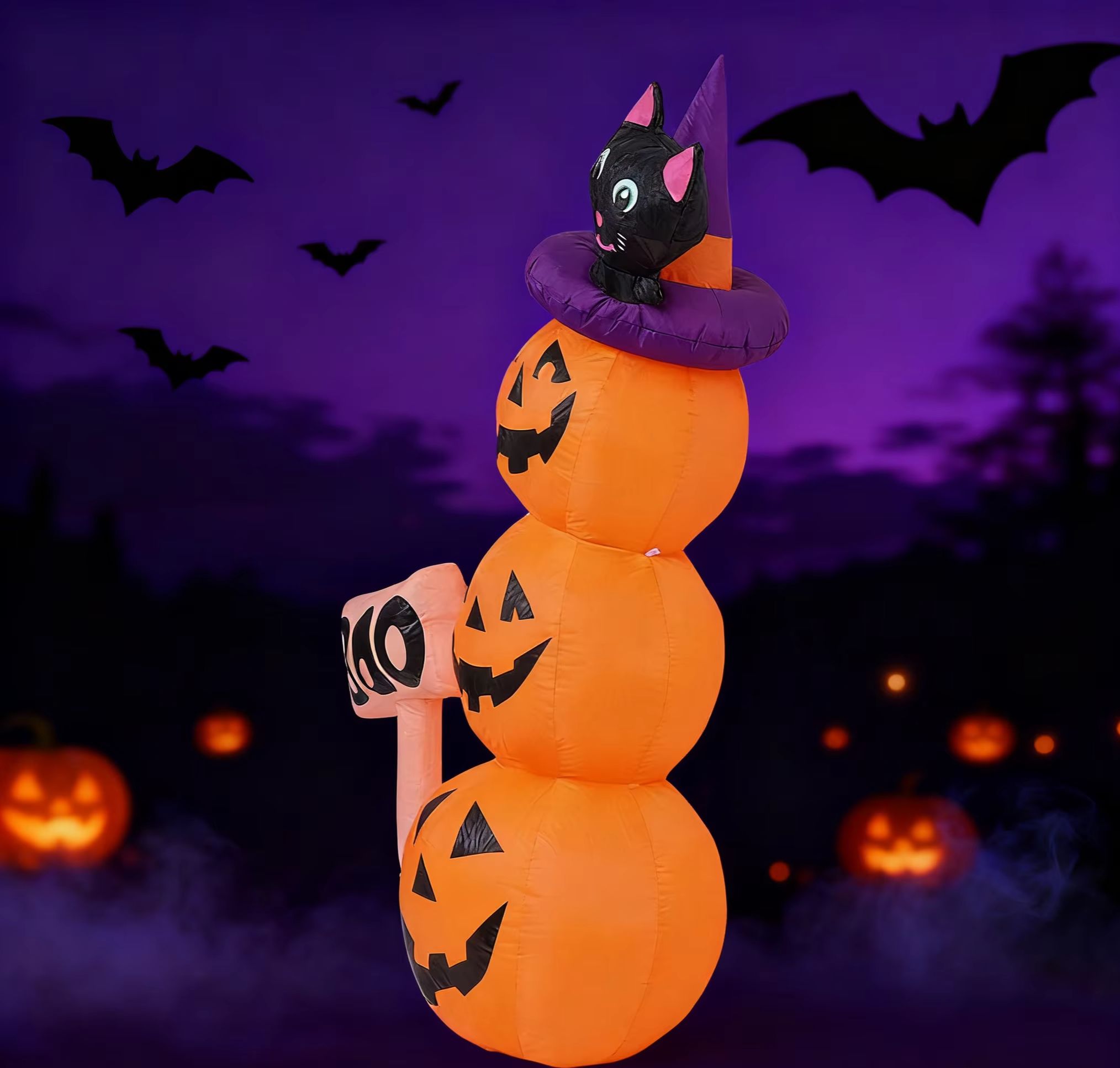 5.2ft / 1.6m Halloween Inflata - Halloween Pumpkin Decor Led recension och pris