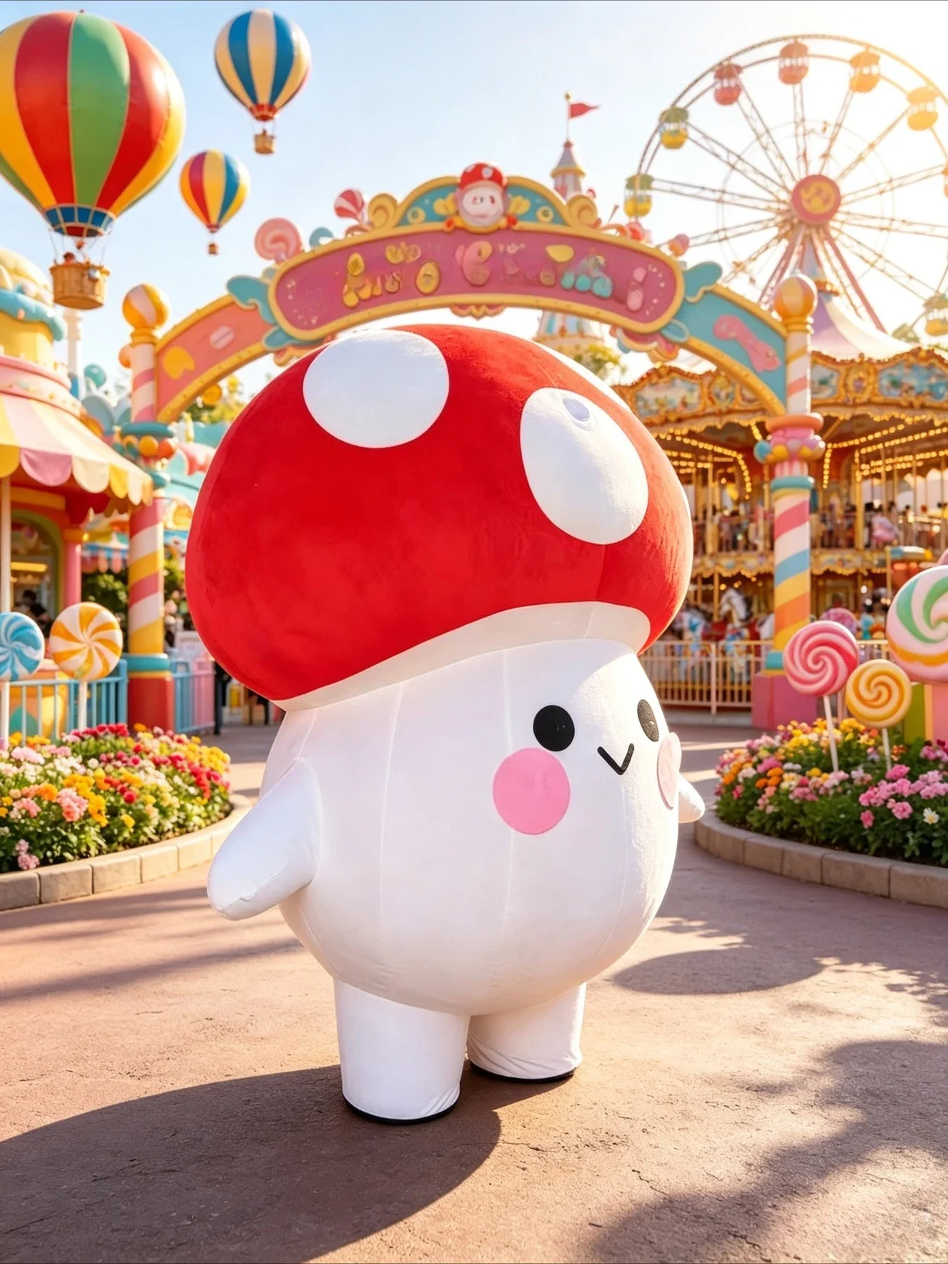 Cute Mushroom Inflatable Masco - Halloween Costume Adult recension och pris