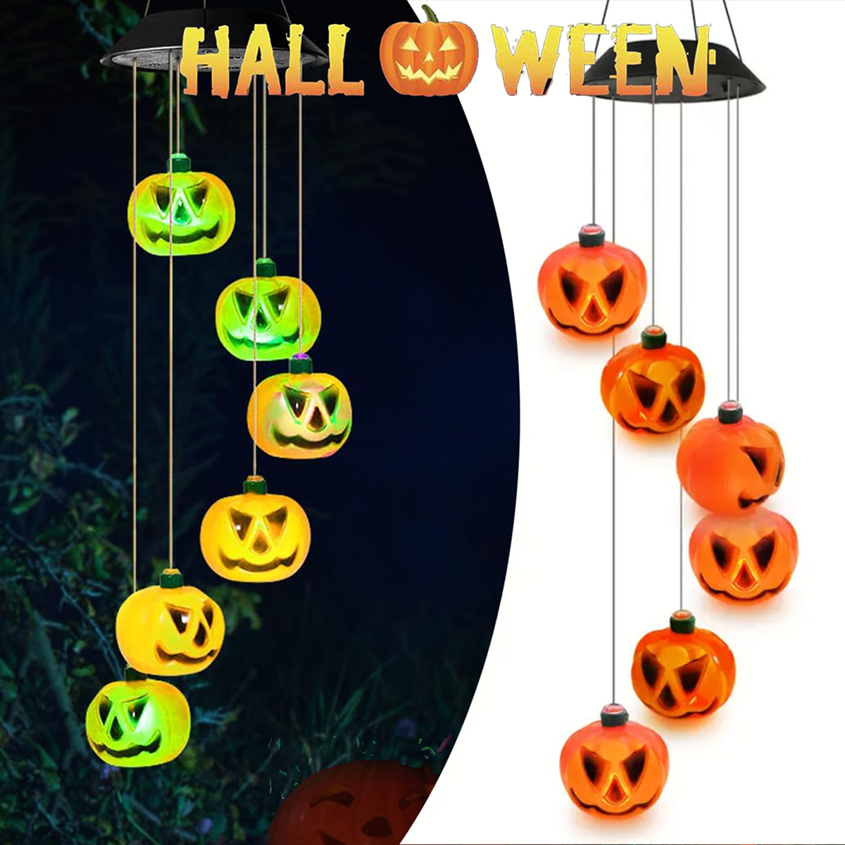 Solar-Powered Halloween Pumpki - Halloween Pumpkin Decor Led recension och pris