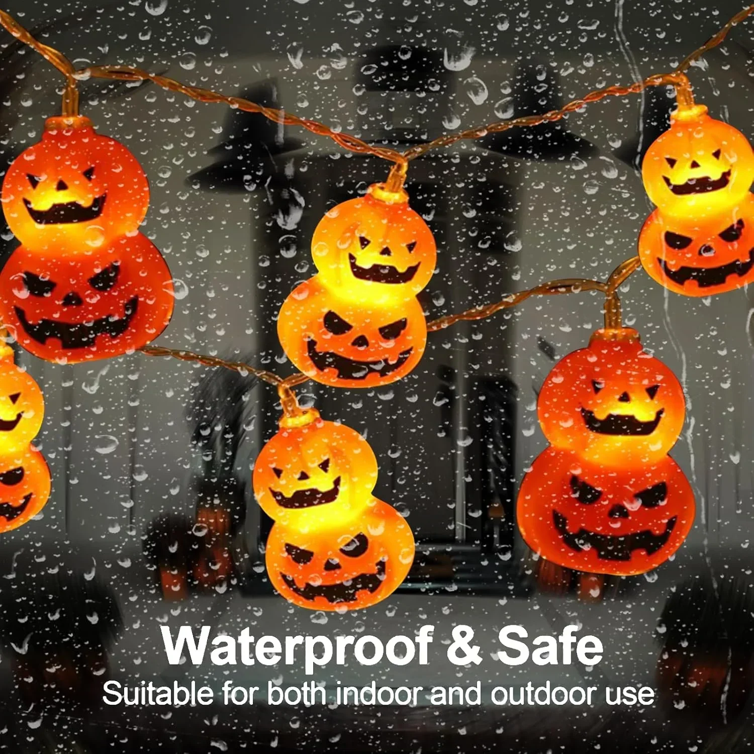 Jack O Lantern String Lights,  - Halloween Led String Lights Orange recension och pris