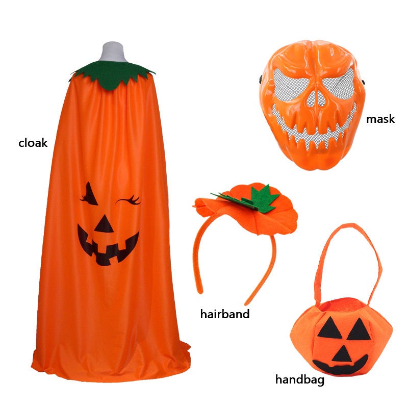 Halloween Pumpkin Costume Cape - Pumpkin Lantern Halloween recension och pris