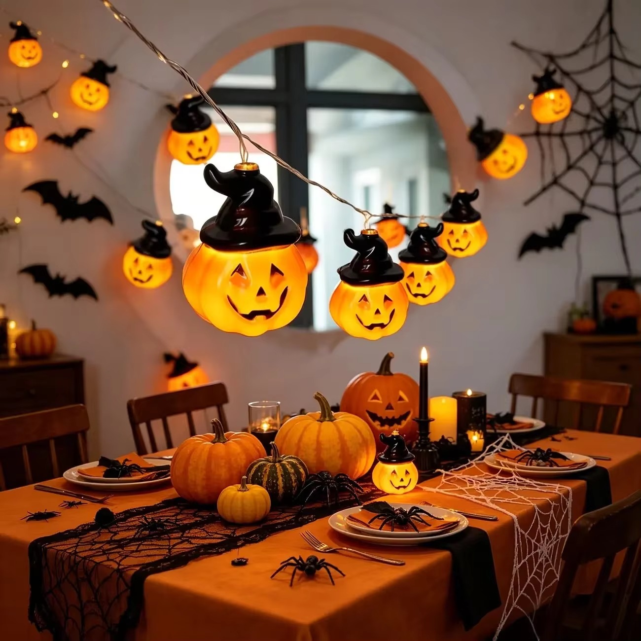 Witch Hat Pumpkin Fairy String - Halloween Led String Lights Orange recension och pris
