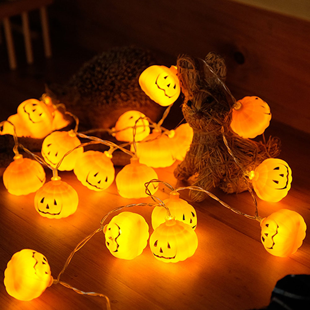 Halloween 3D Pumpkin LED Strin - Halloween Led String Lights Orange recension och pris