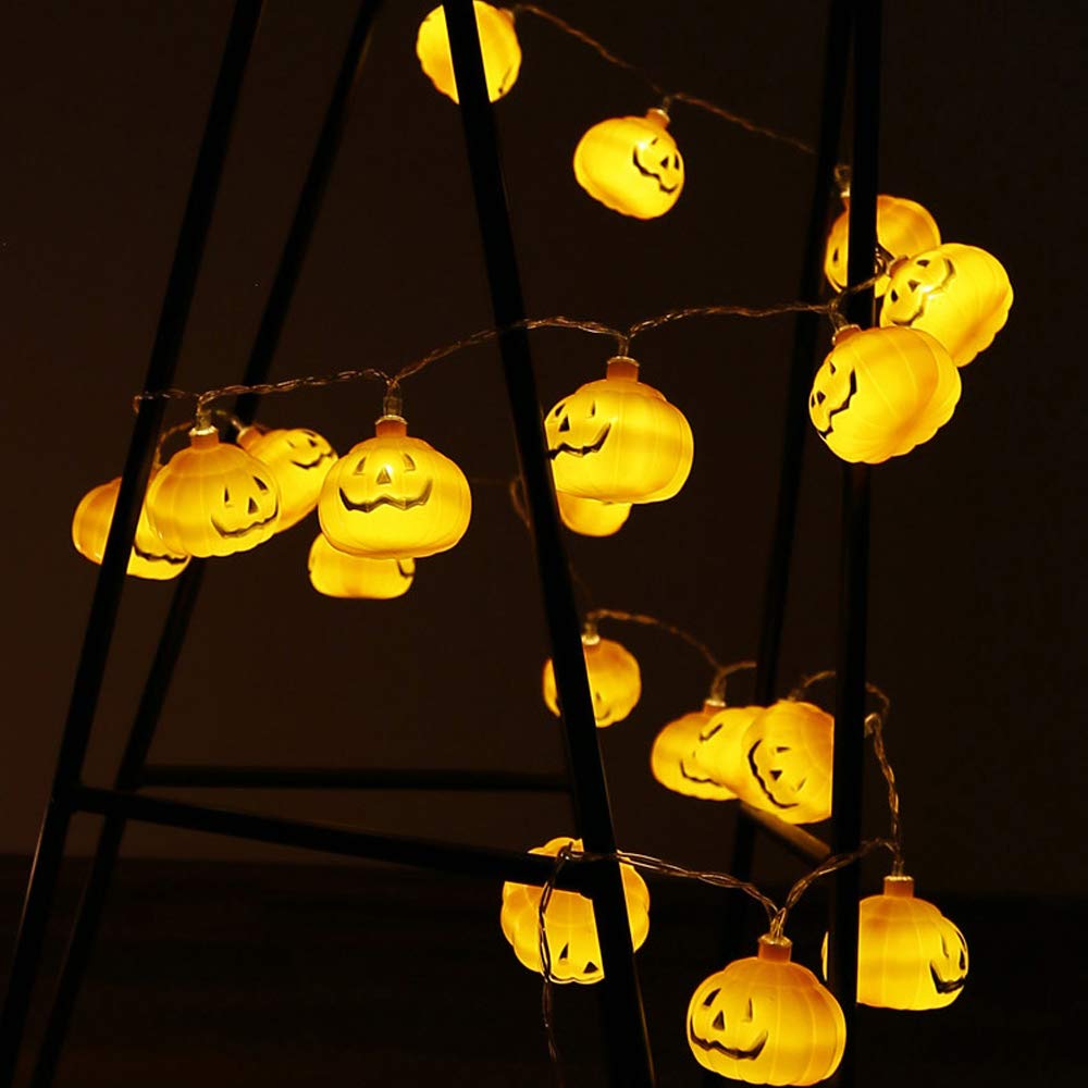 Halloween 3D Pumpkin LED Strin - Halloween Led String Lights Orange recension och pris