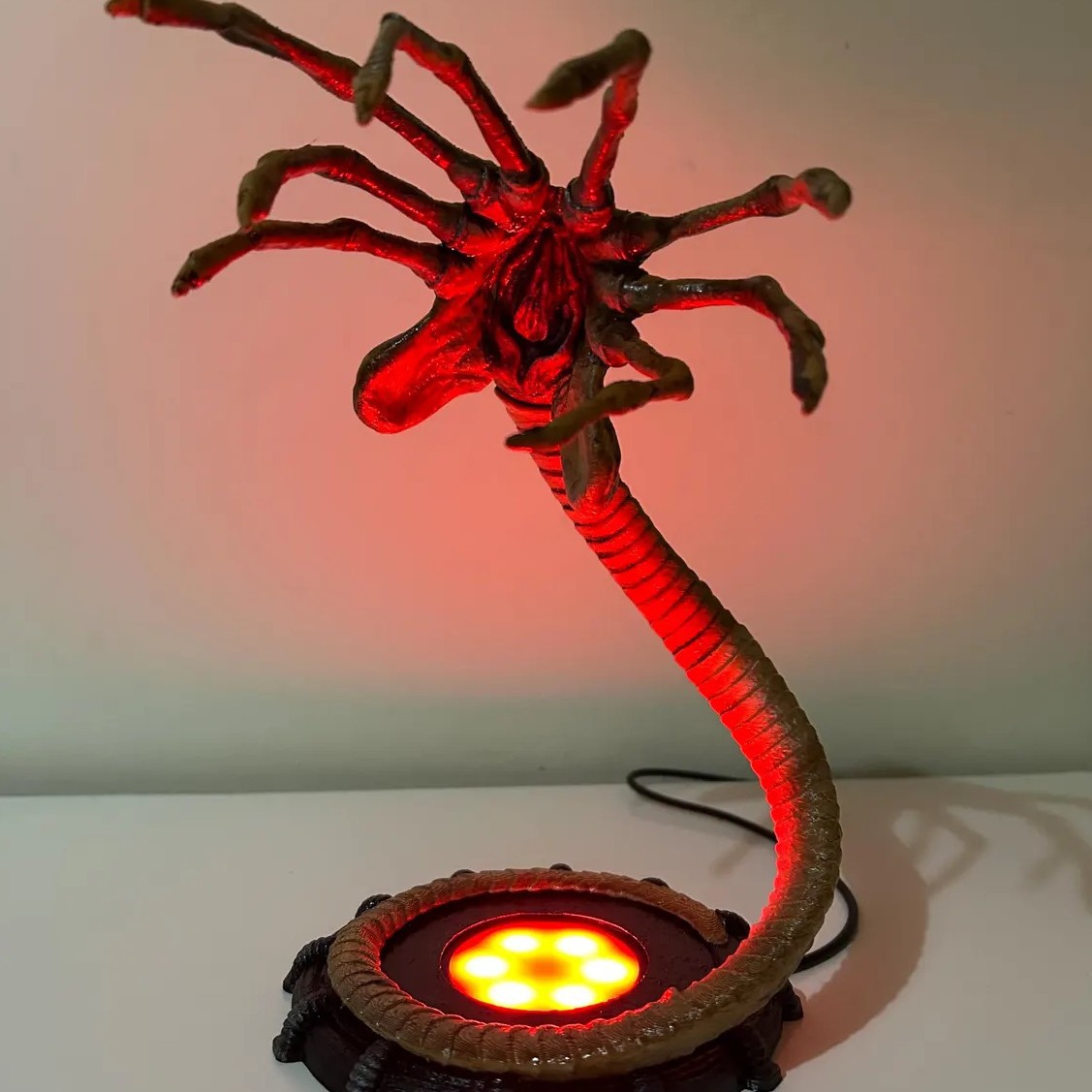 Alien Facehugger Lamp Nightlig - Halloween Pumpkin Decor Led recension och pris