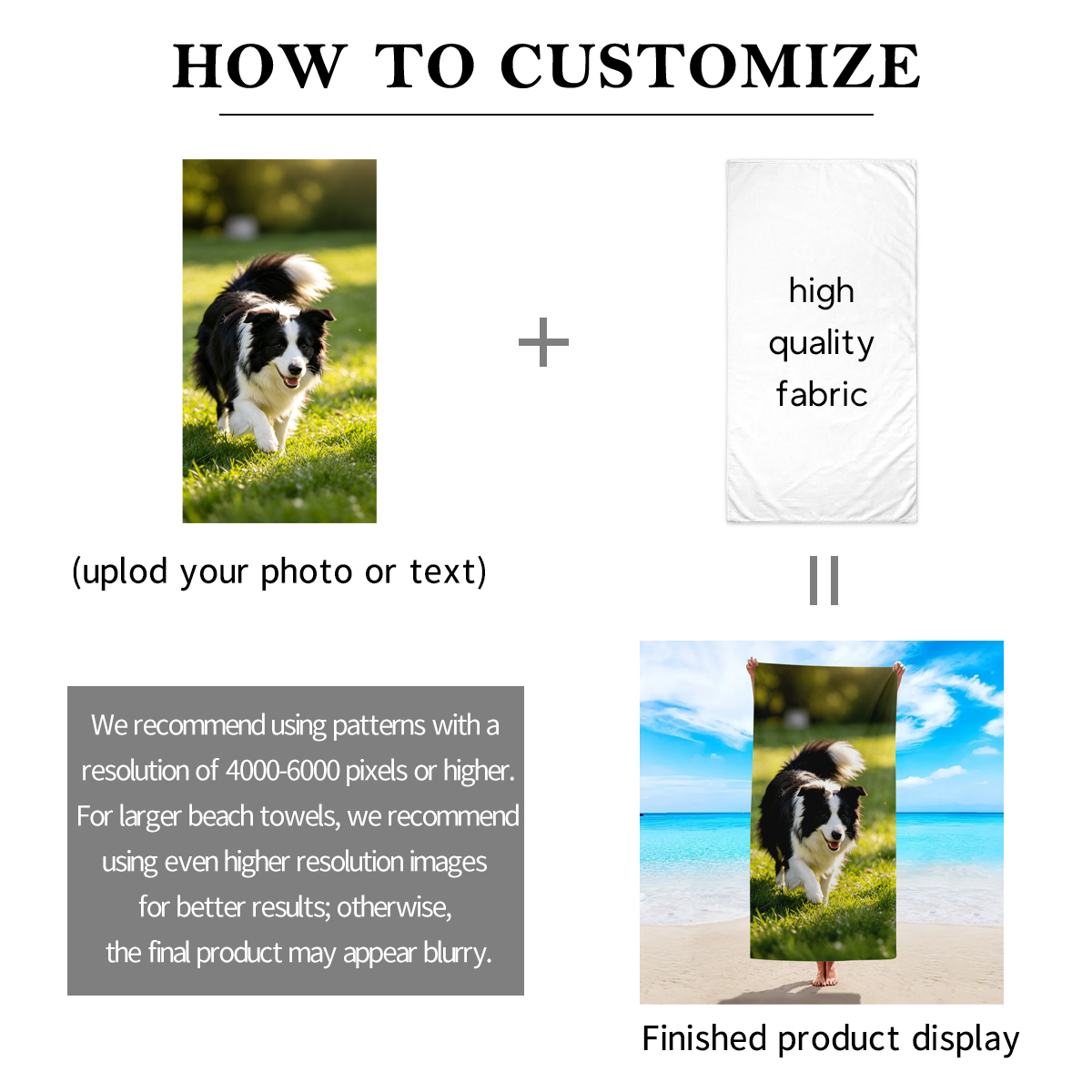 1pc Customized beach towels fo - Halloween Costume Kids recension och pris