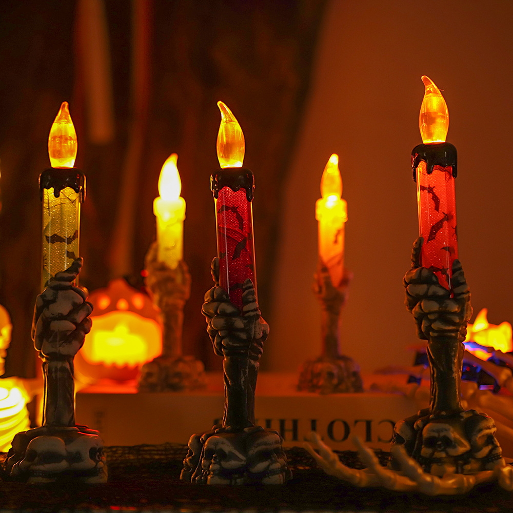 Halloween Skeleton Hand Candle - Halloween Pumpkin Decor Led recension och pris