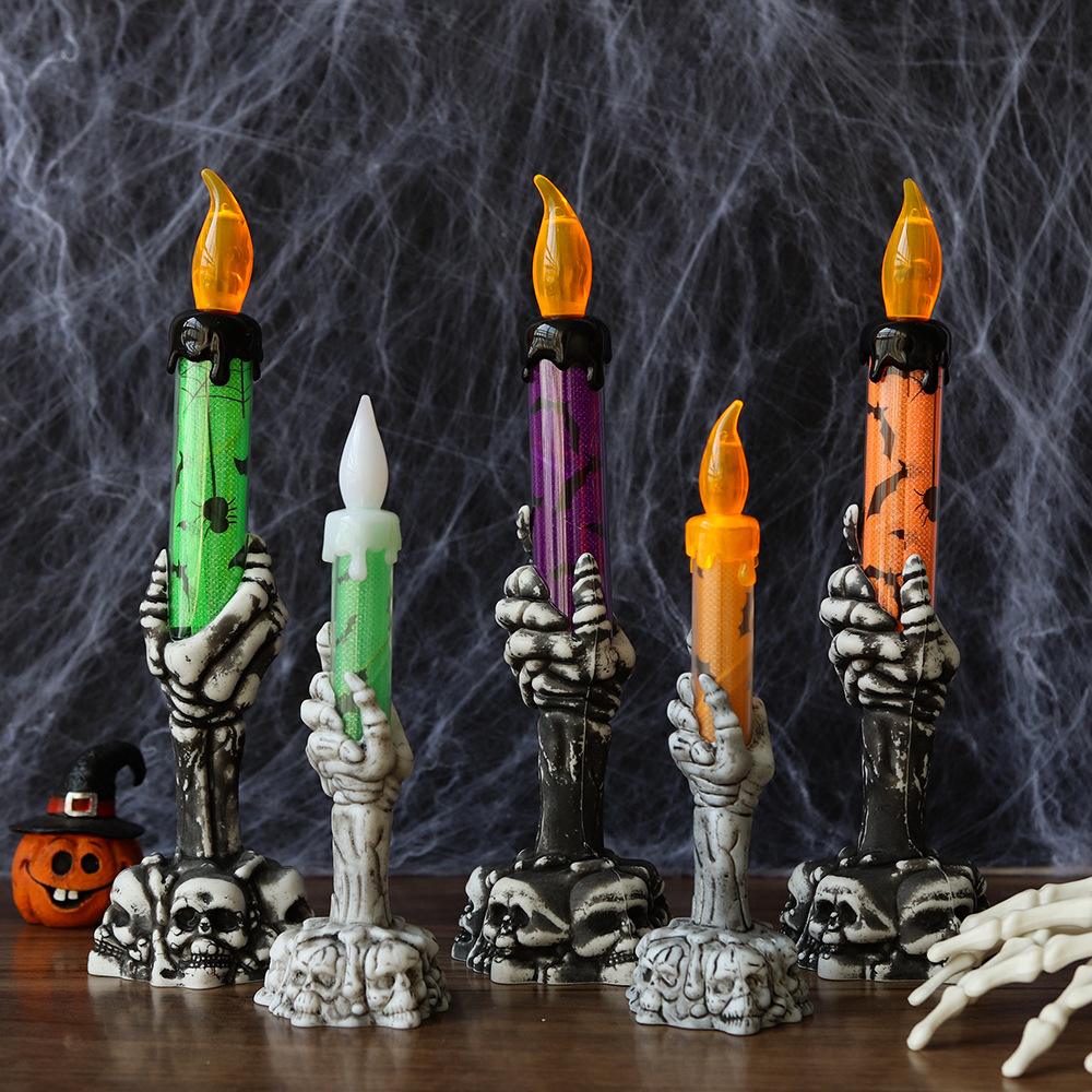 Halloween Skeleton Hand Candle - Halloween Pumpkin Decor Led recension och pris