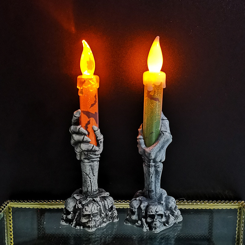 Halloween LED Candle Skeleton  - Halloween Pumpkin Decor Led recension och pris
